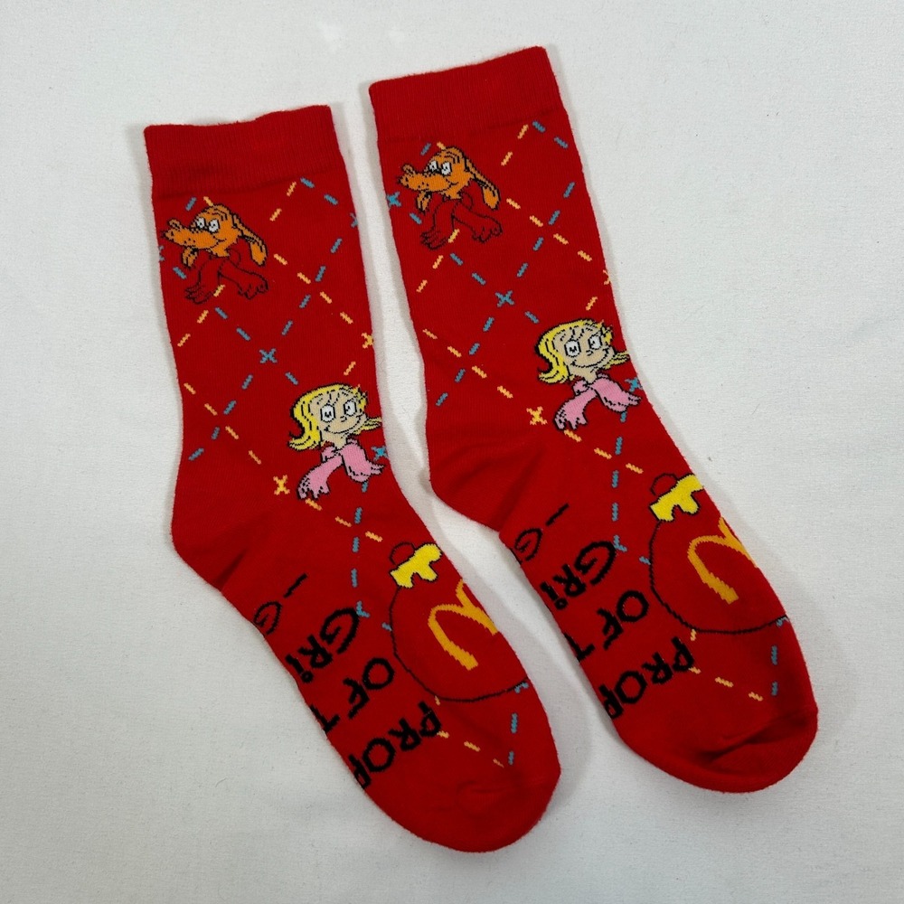 McDonalds Grinch Socks‎ Red Adult Happy Meal Christmas December 2025 Food New